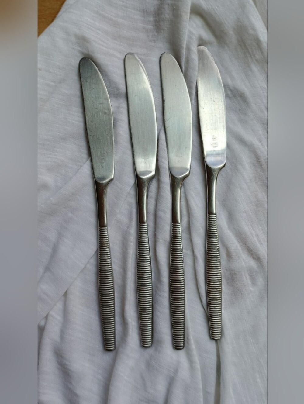 Dansk Denmark Set Of Four Butter Knives/ IHQ /VI Mid Century Stainless